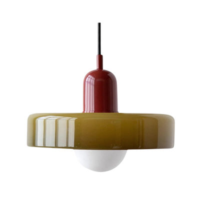 Bauhaus hanglamp van gekleurd Glas