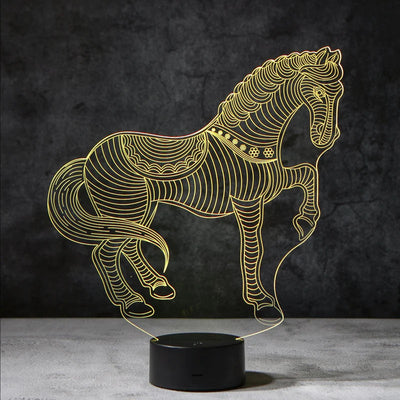 LuminousX 3D Paard Lamp | incl. 7 Kleuren Modus!