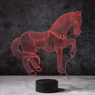 LuminousX 3D Paard Lamp | incl. 7 Kleuren Modus!