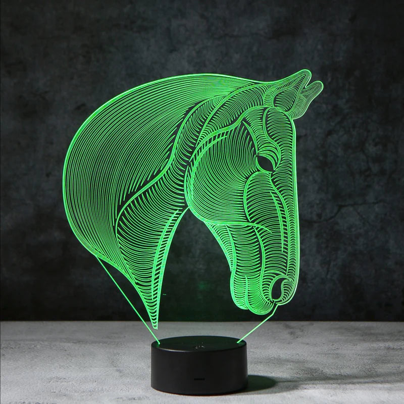 LuminousX 3D Paard Lamp | incl. 7 Kleuren Modus!