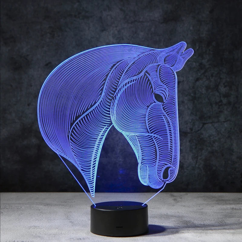 LuminousX 3D Paard Lamp | incl. 7 Kleuren Modus!