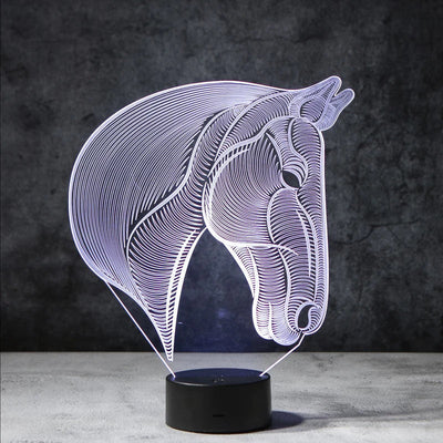 LuminousX 3D Paard Lamp | incl. 7 Kleuren Modus!